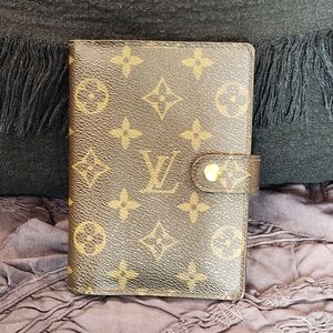 Louis Vuitton Monogram Canvas Small Ring Agenda PM Passport Cover Pocket Planner